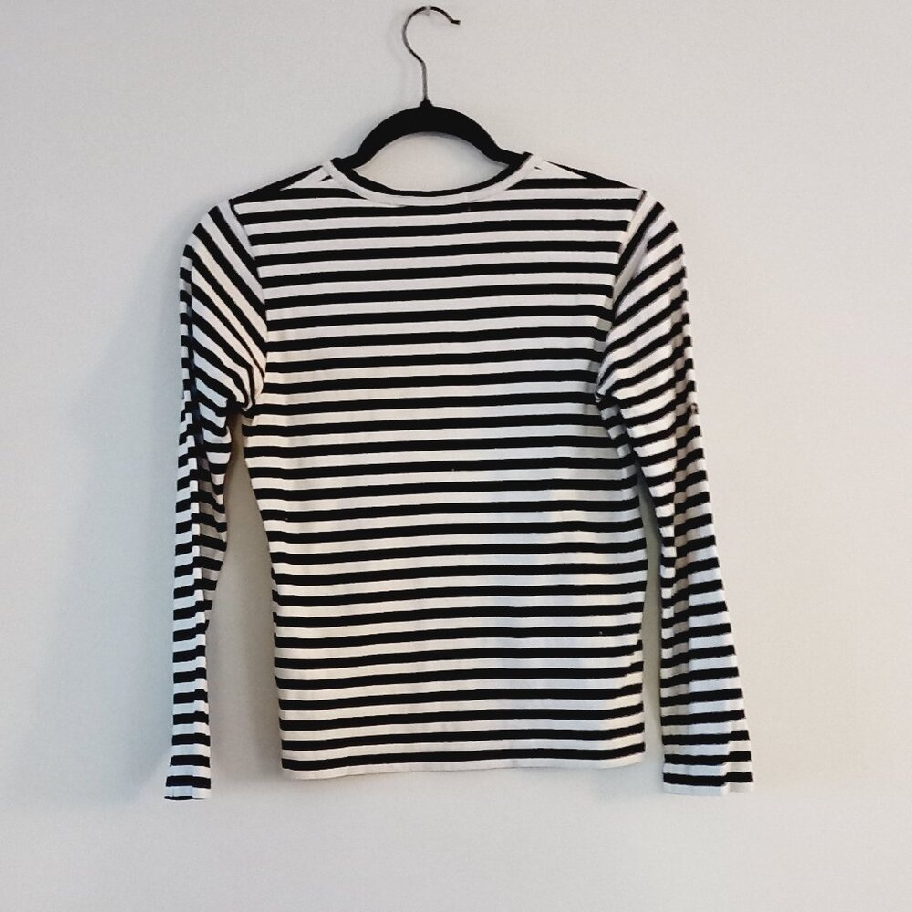 COMME DES GARCONS PLAY striped long sleeve top - Picture 6 of 9